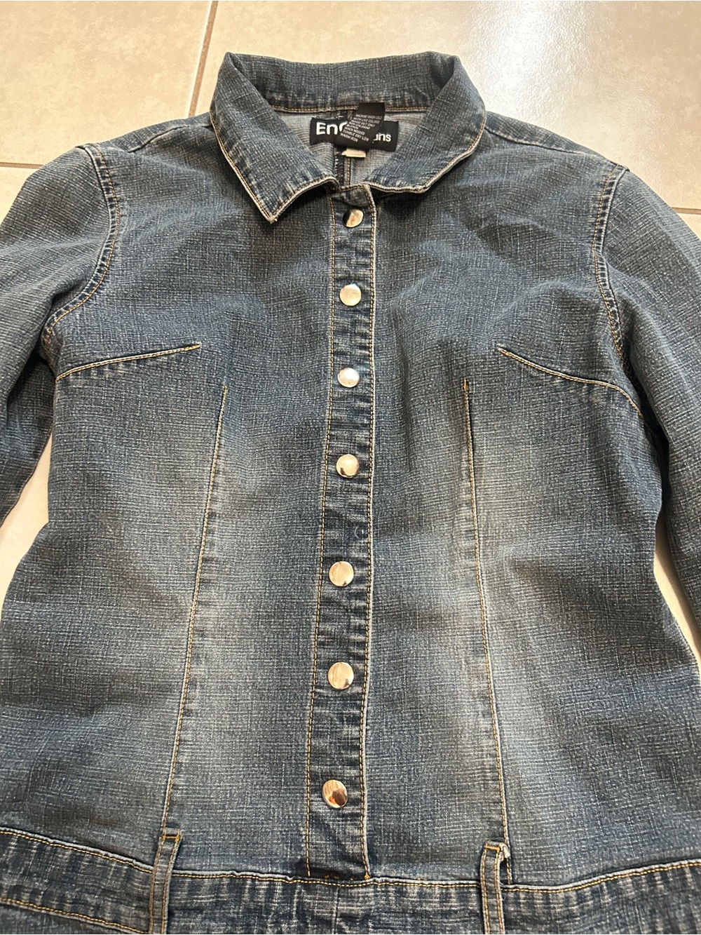 blue denim long-sleeve mini shirt dress - Picture 2 of 6
